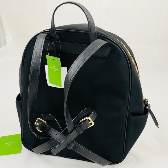 New! Kate Spade Large Nylon Laptop Backpack Black - Picture 5 of 8